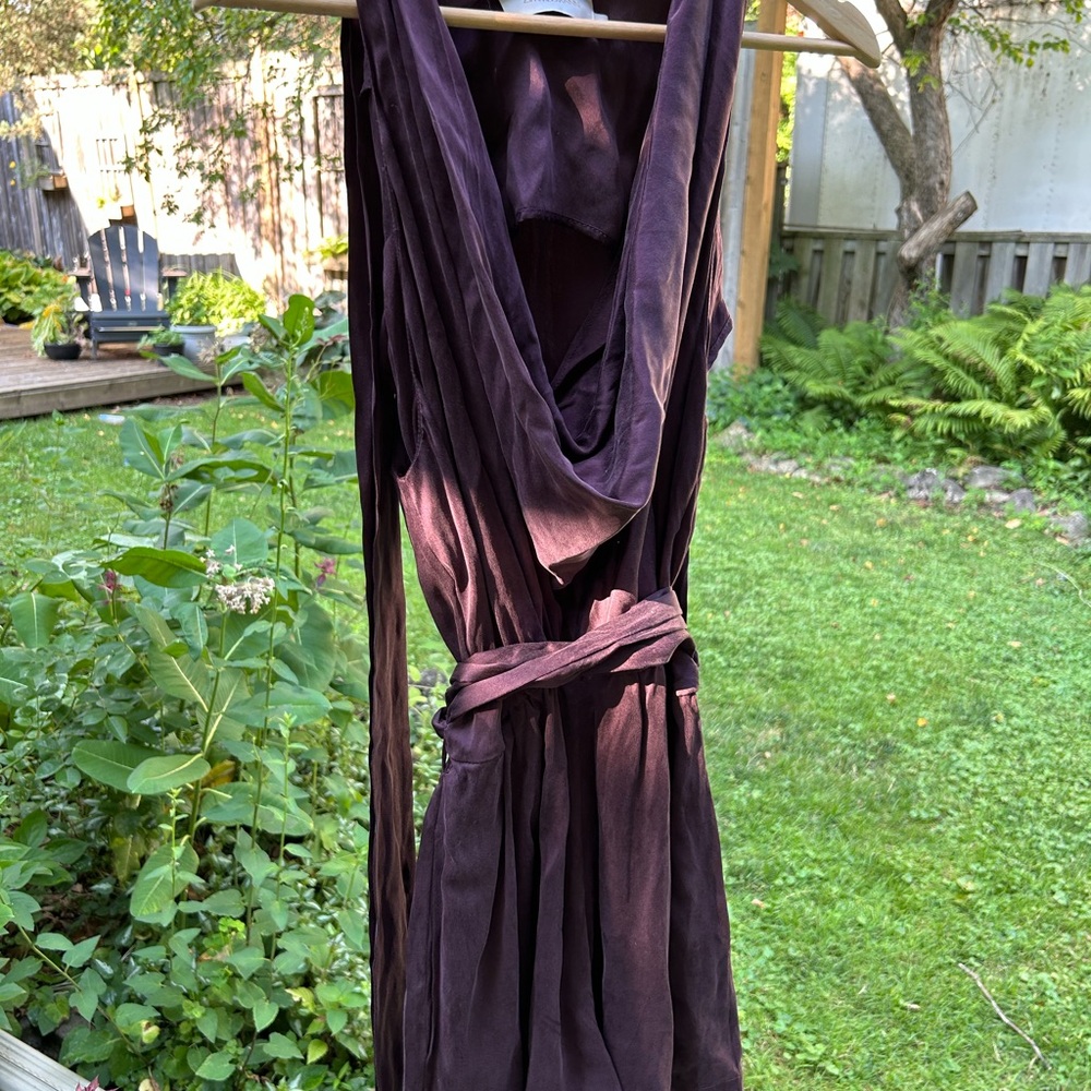Zimmermann Deep Purple Cowl Neck Playsuit/Romper